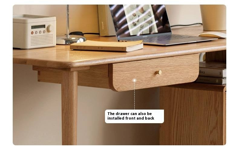 Oak Solid Wood Telescopic Office Desk