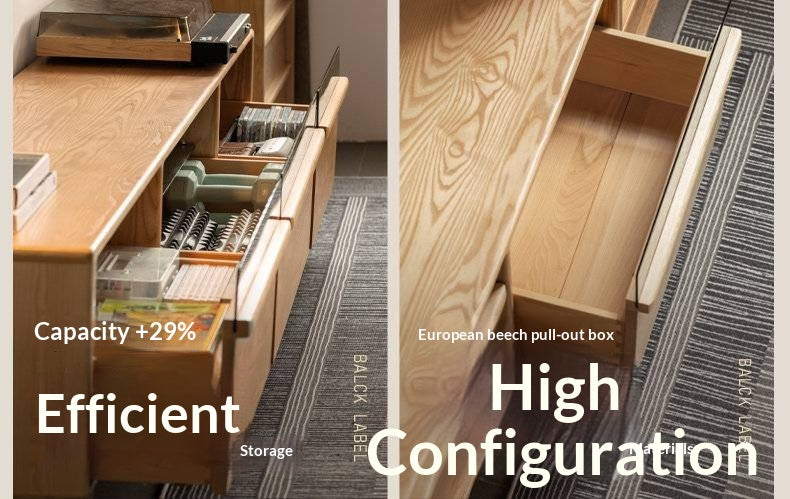 Ash Solid Wood Floor TV Cabinet