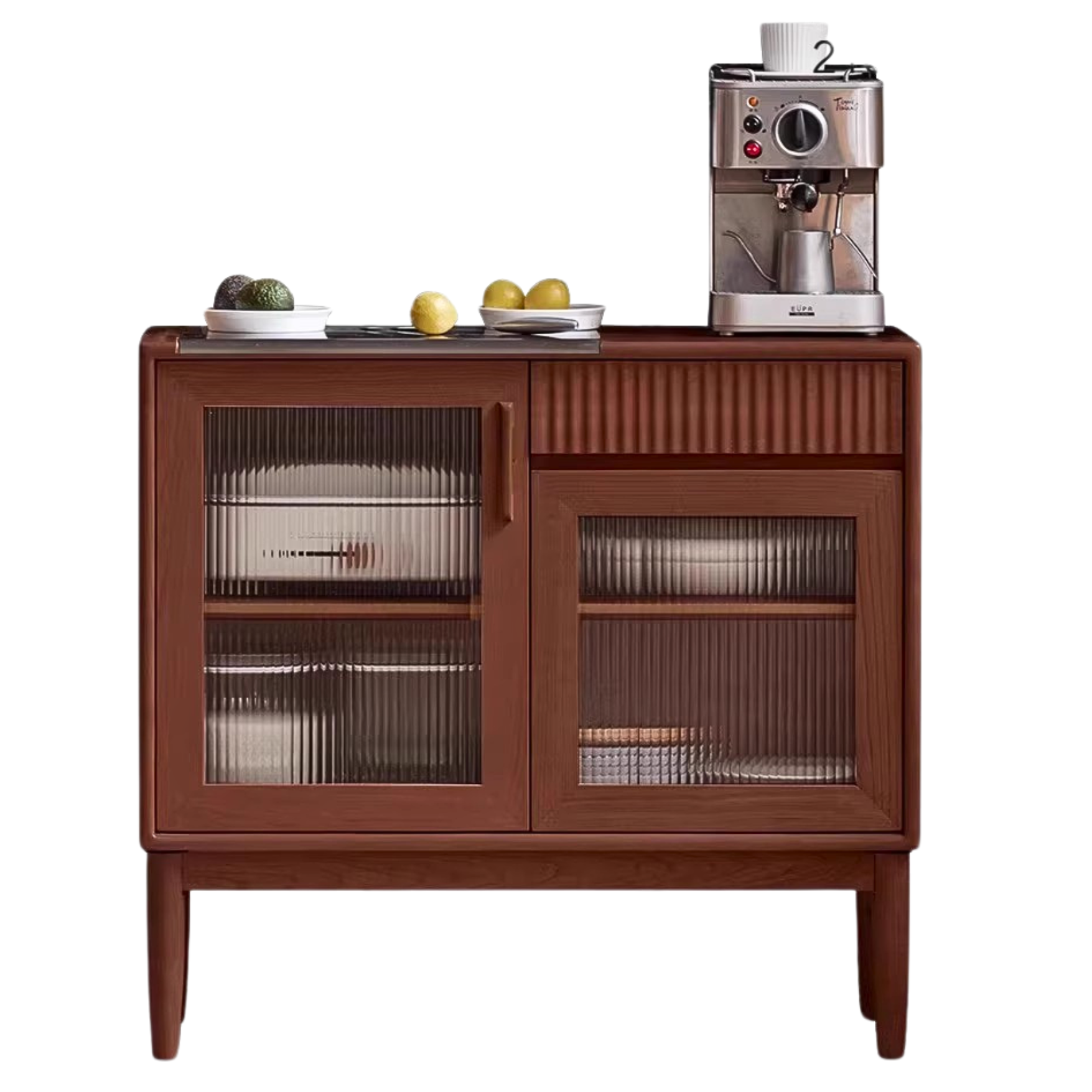 Cherry, Oak, Black Walnut Solid Wood Retro Dining Sideboard
