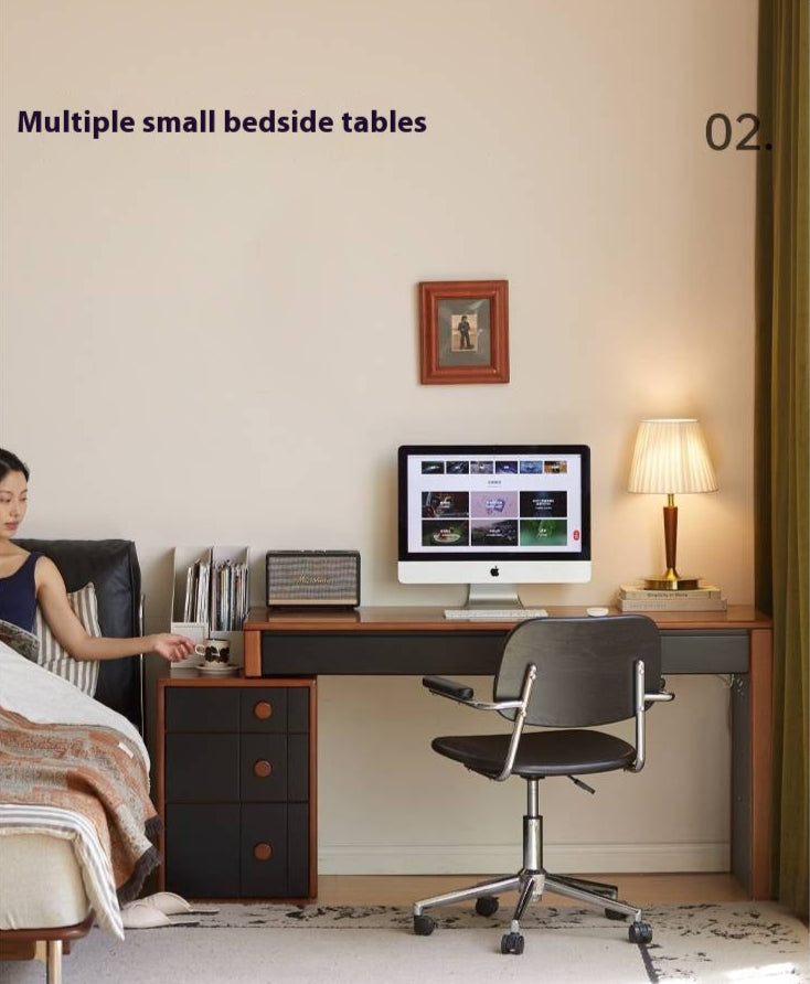 Poplar Solid Wood Retractable Office Table