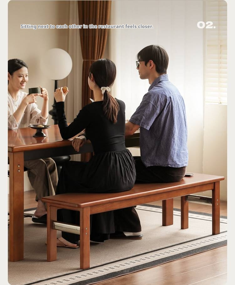 Tulipwood Solid Wood Vintage Style Long Bench