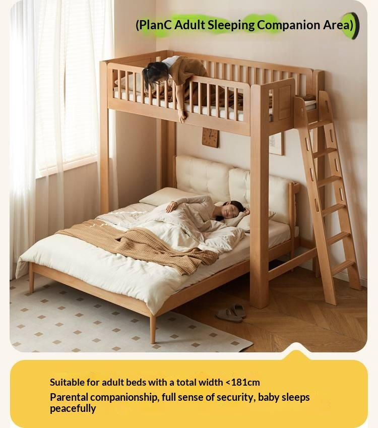 Beech Solid Wood Children's Loft Bed