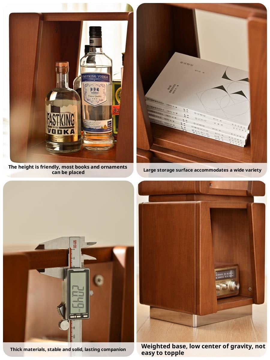 Tulipwood Solid Wood Vintage Bauhaus Bookshelf