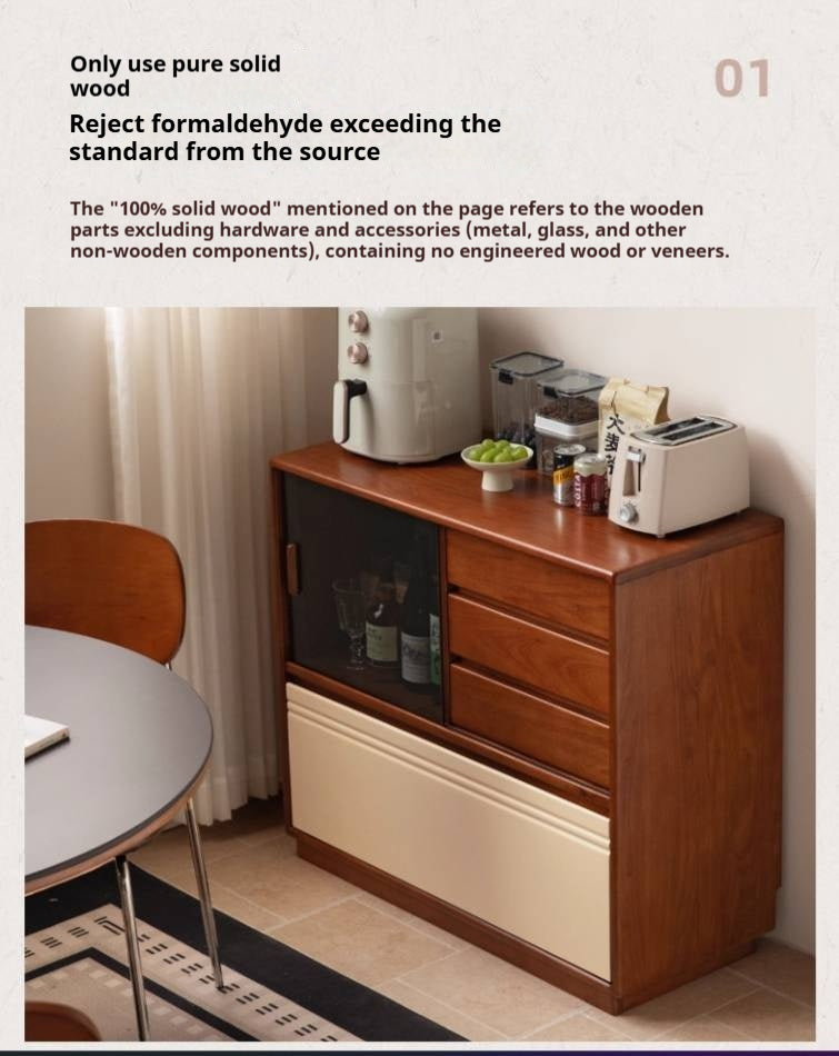Tulipwood Solid Wood Antique Style Storage Cabinet