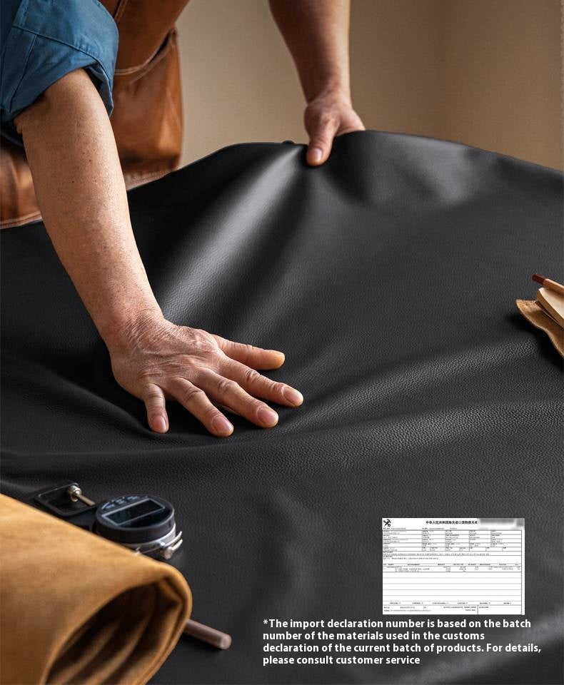 Genuine Leather Medieval Style Black tofu block Sofa