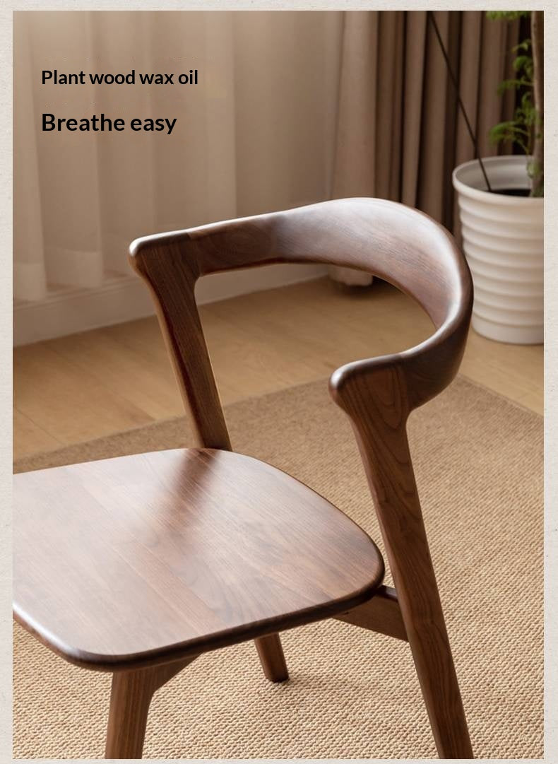 Black Walnut, Ash Solid Wood Dining Chair