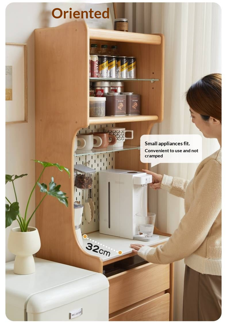 Beech Solid Wood Rock Board Dining Sideboard