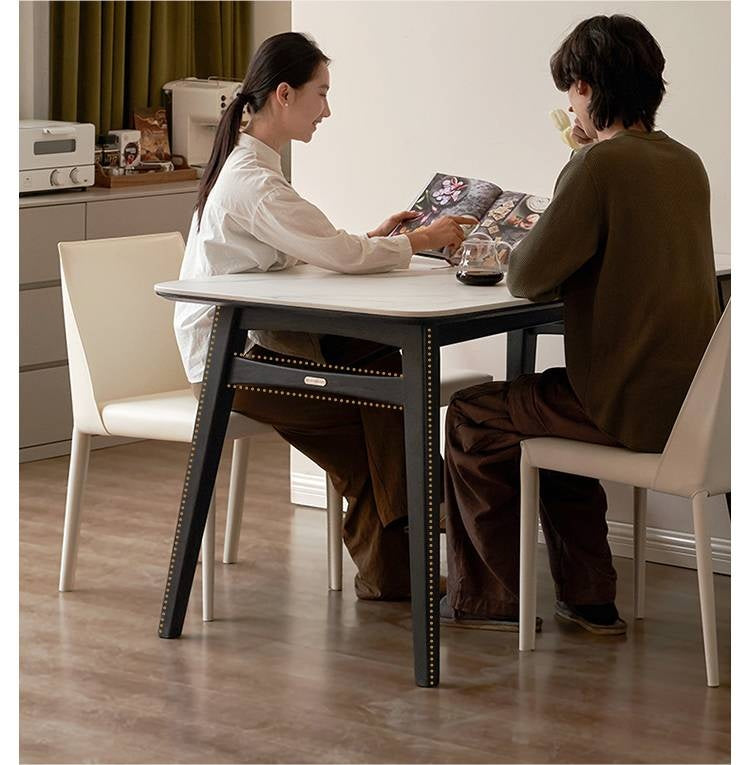 Oak Solid Wood Slate Luxury Dining Table