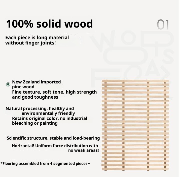 Cherry Solid Wood with Light Floating Bed Retro Simple