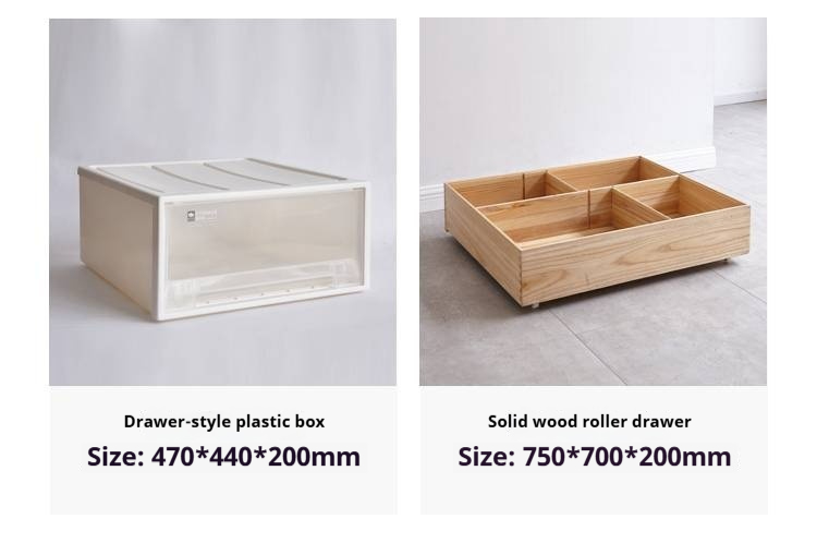 European Beech Solid Wood Bed Modern Simple