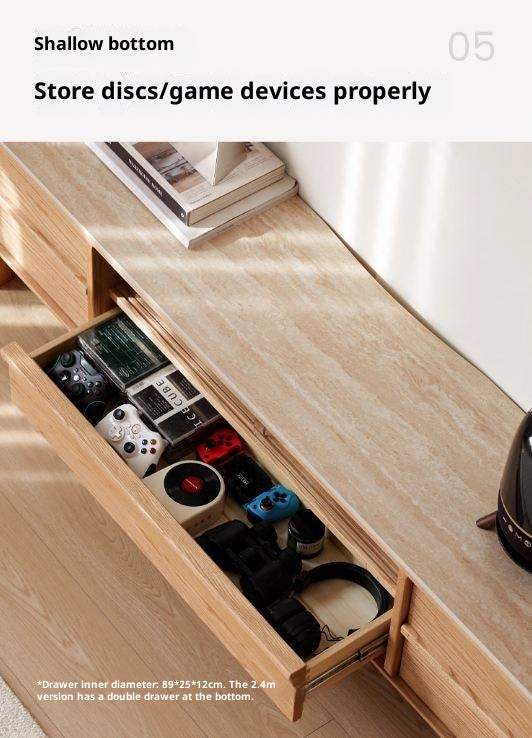 Oak Solid Wood Modern Minimalist TV Cabinet