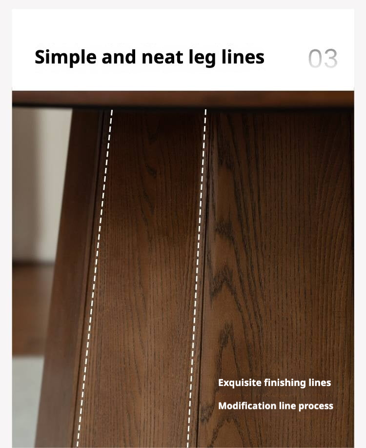 Ash, Black Walnut Solid Wood Modern Large Dining Table