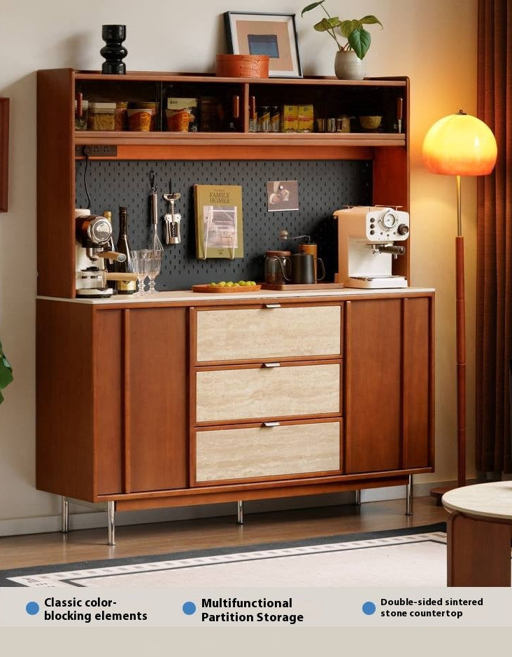 Poplar Solid Wood Medieval Style Retro Buffet