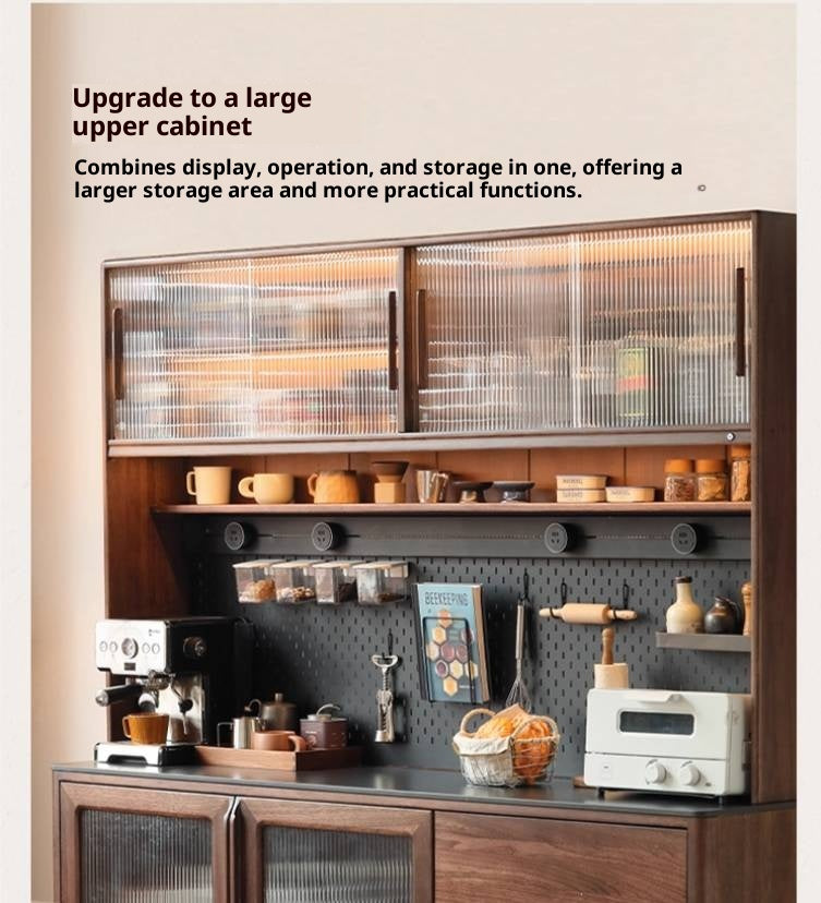 Sandalwood Solid Wood Rock Board Modern Sideboard