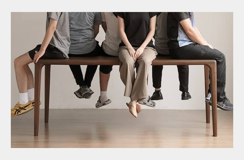 Black Walnut Solid Wood Rectangular Dining Table