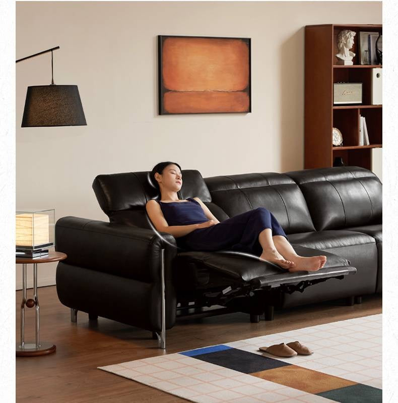 Leather Bauhaus Telescopic Function Sofa