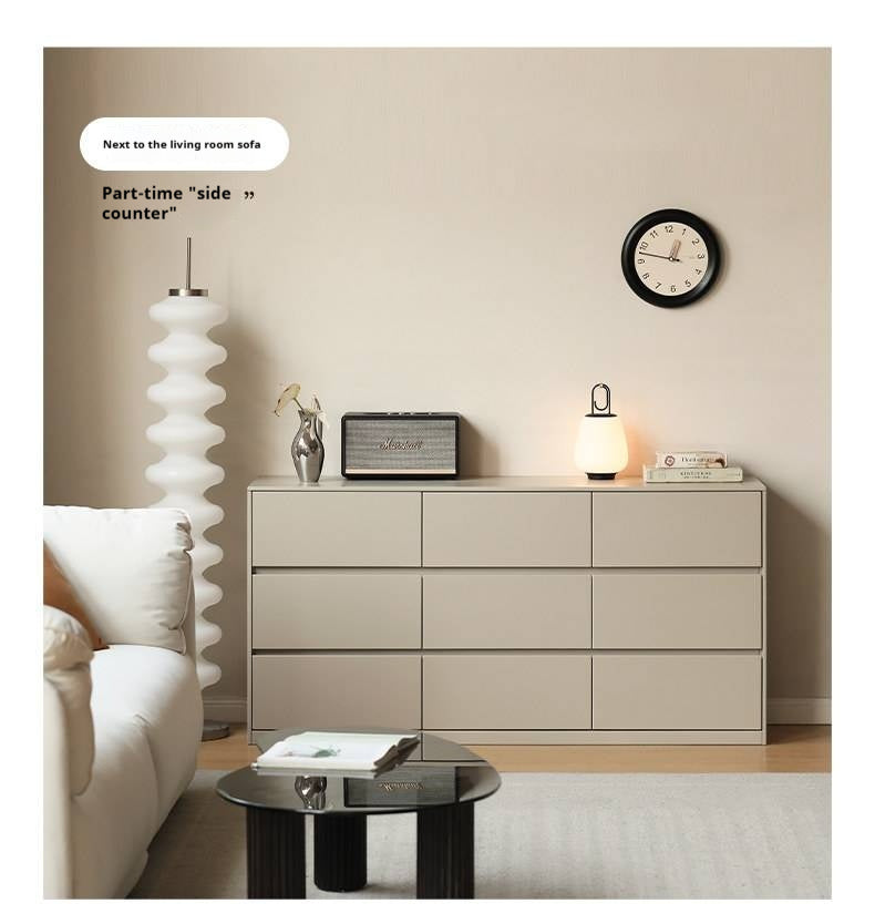 Poplar Solid Wood Light Luxury Six-Drawer Chest