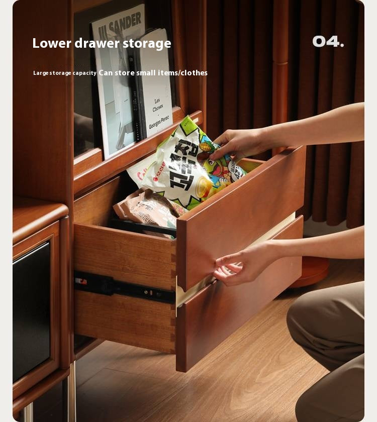 Poplar Solid Wood Ancient Style Side Cabinet.