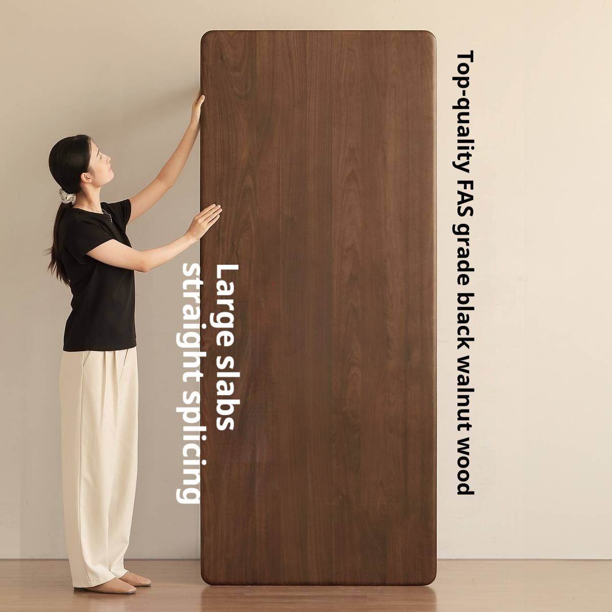 Black Walnut Solid Wood Modern Office Desk