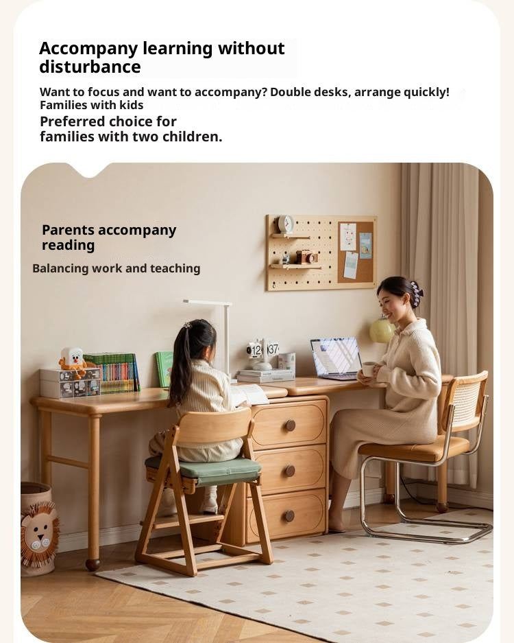 Beech Solid Wood Сhildren's Double Desk