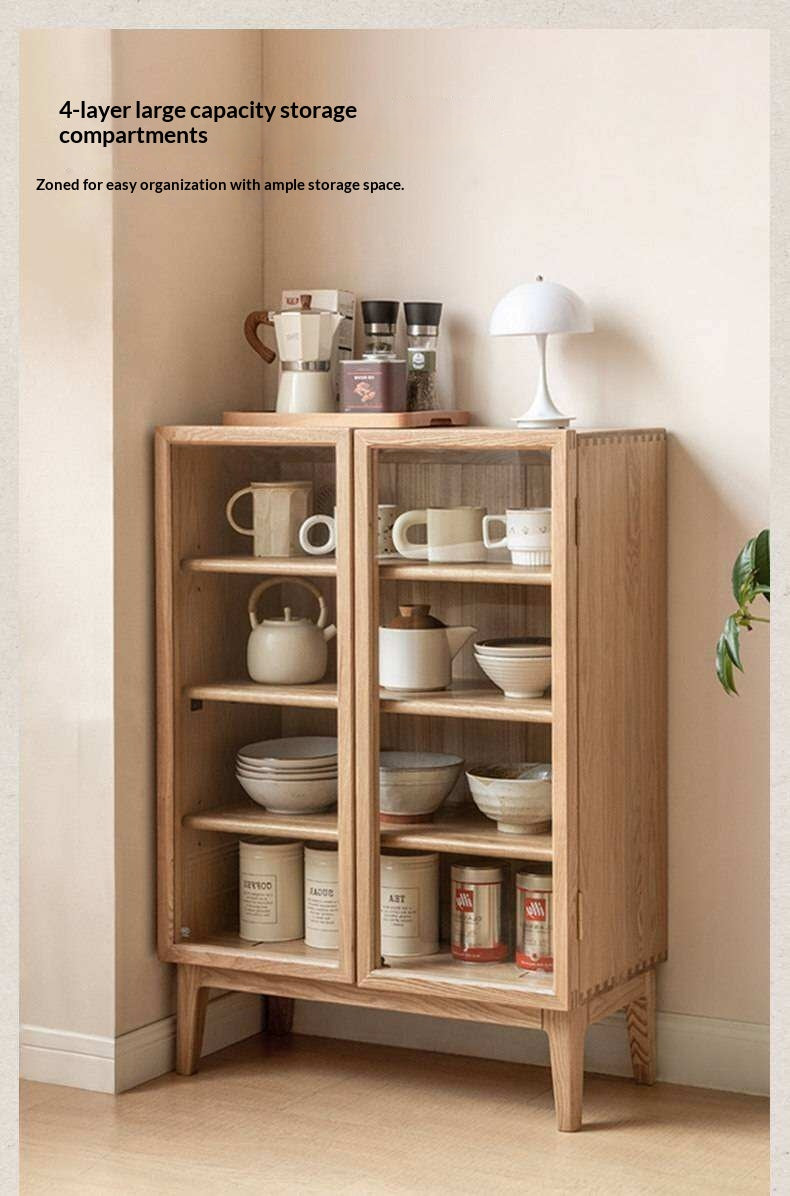 Ash Solid Wood Storage Sideboard