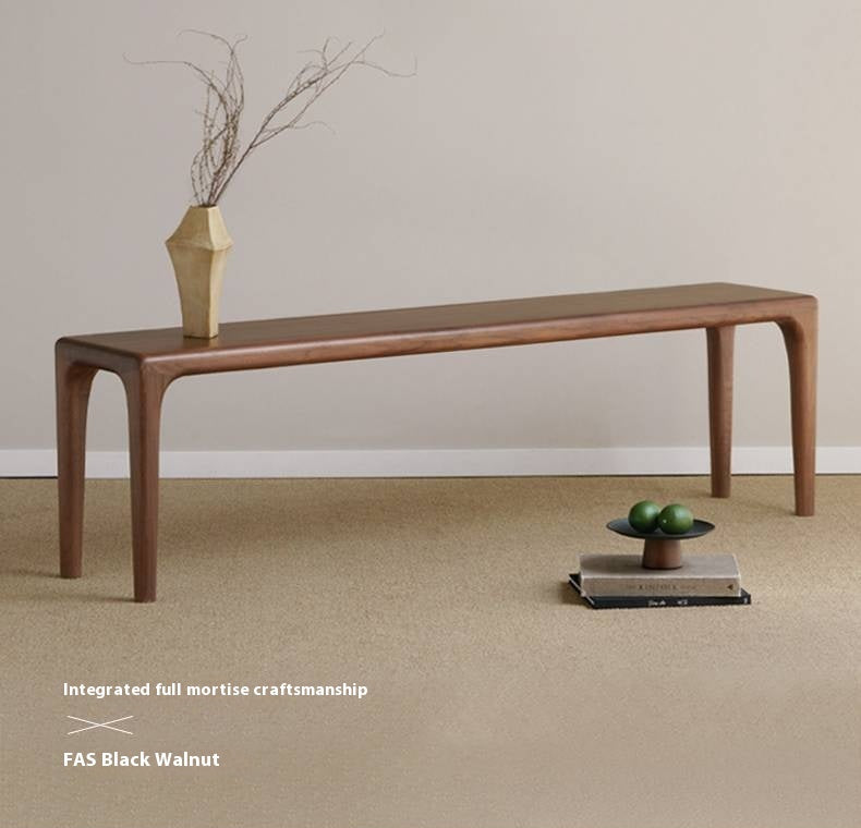 Black Walnut Solid Wood Light Luxury Style Bench