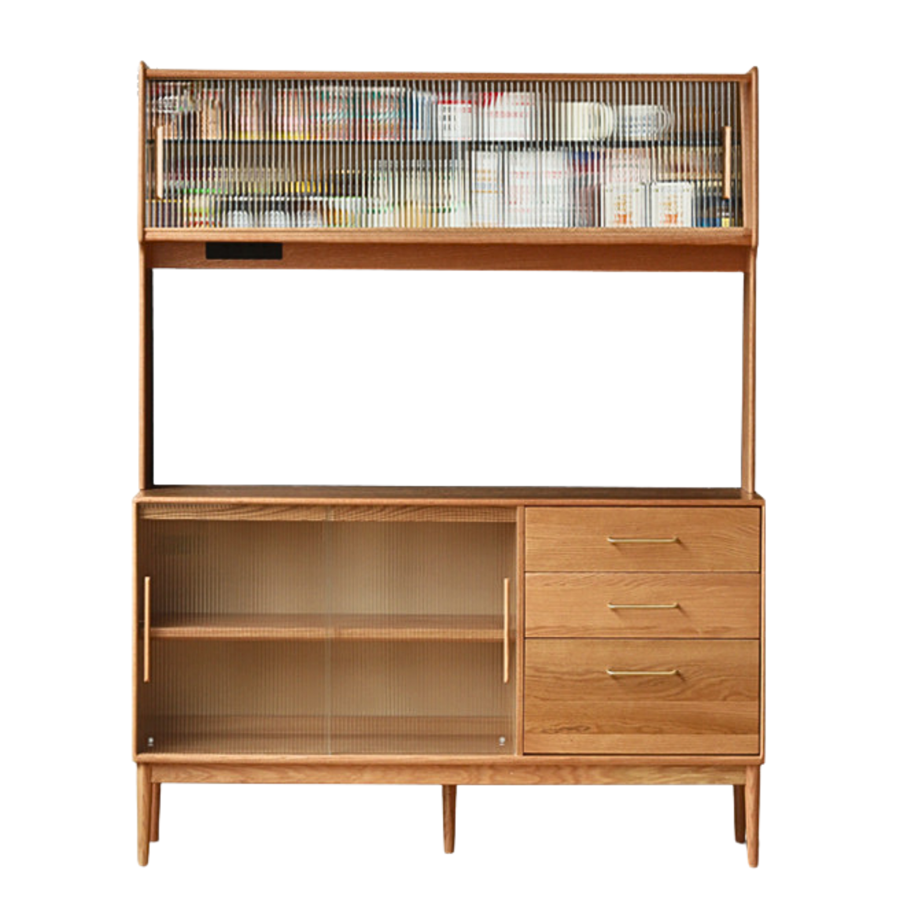 Oak Solid Wood Modern Multifunctional Sideboard