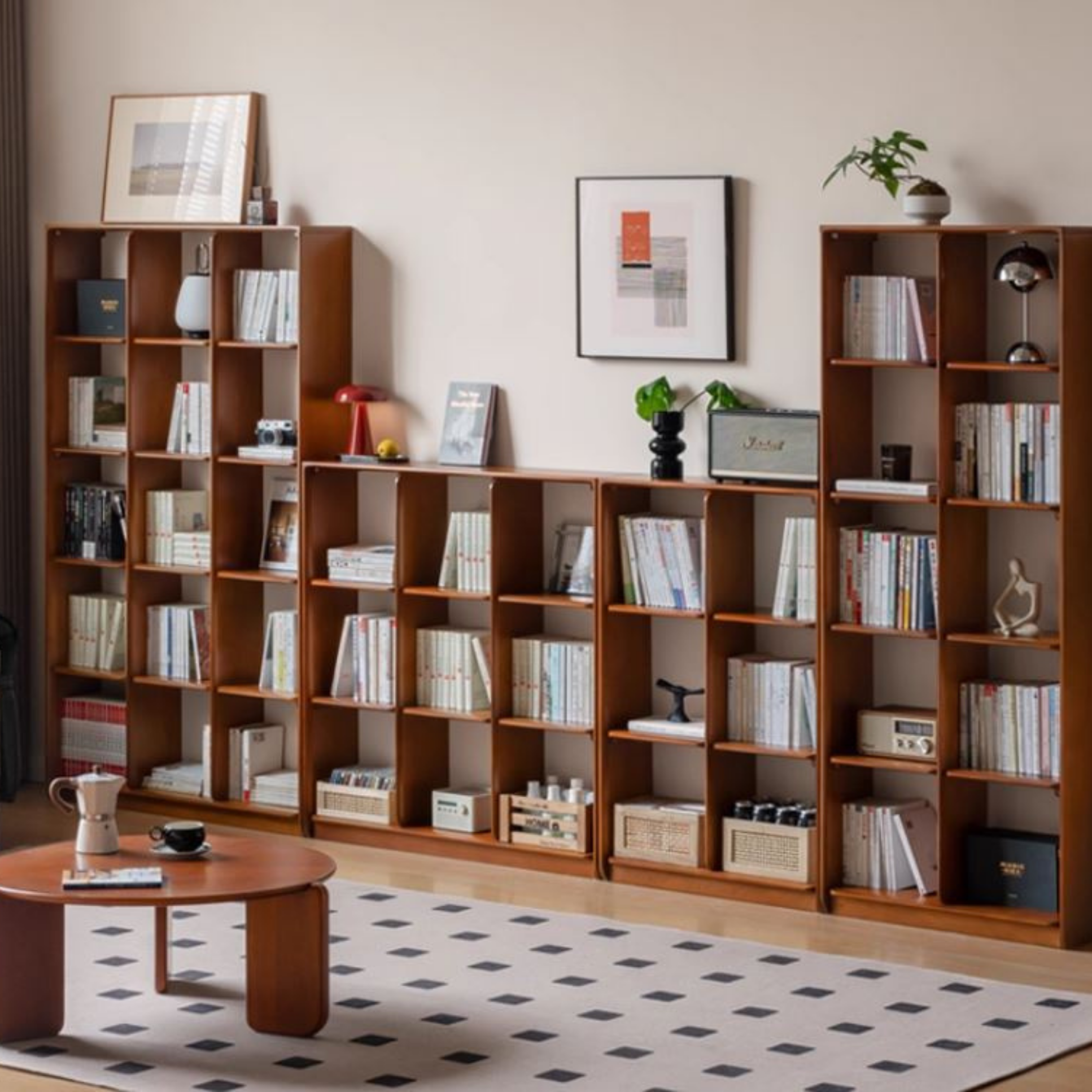 Poplar Solid Wood Antique Style Bookcase