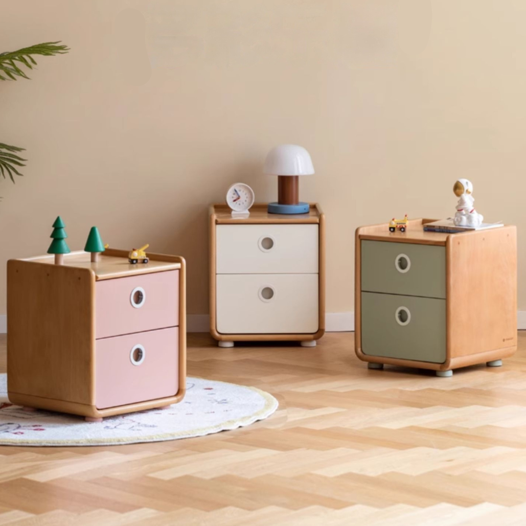 Beech Solid Wood Kids Nightstand