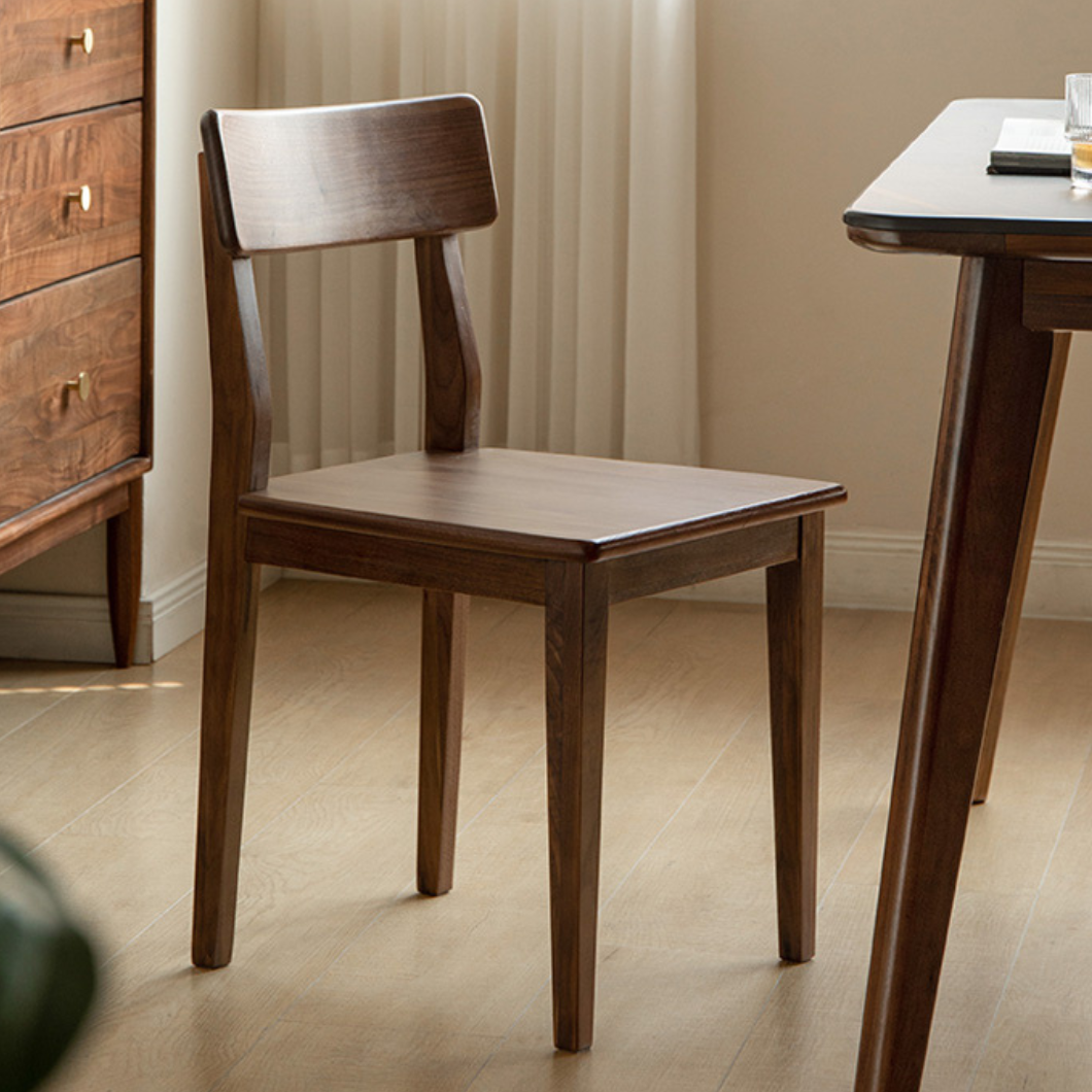 Black Walnut, Ash, Oak Solid Wood Dining Chair Set of 4