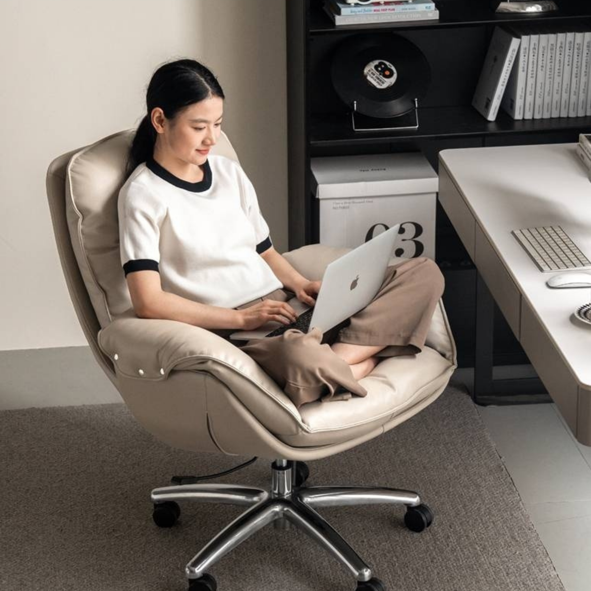Leather Computer Soft Backrest Office Chair