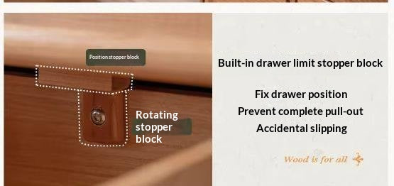 Cherry Solid Wood Retro Nine Bucket Cabinet