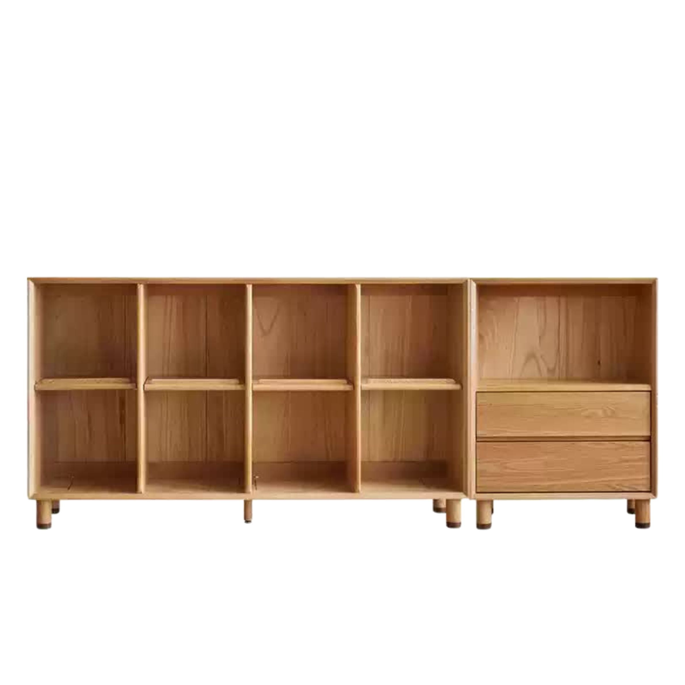 Oak Solid Wood Modern Creative Bookcase