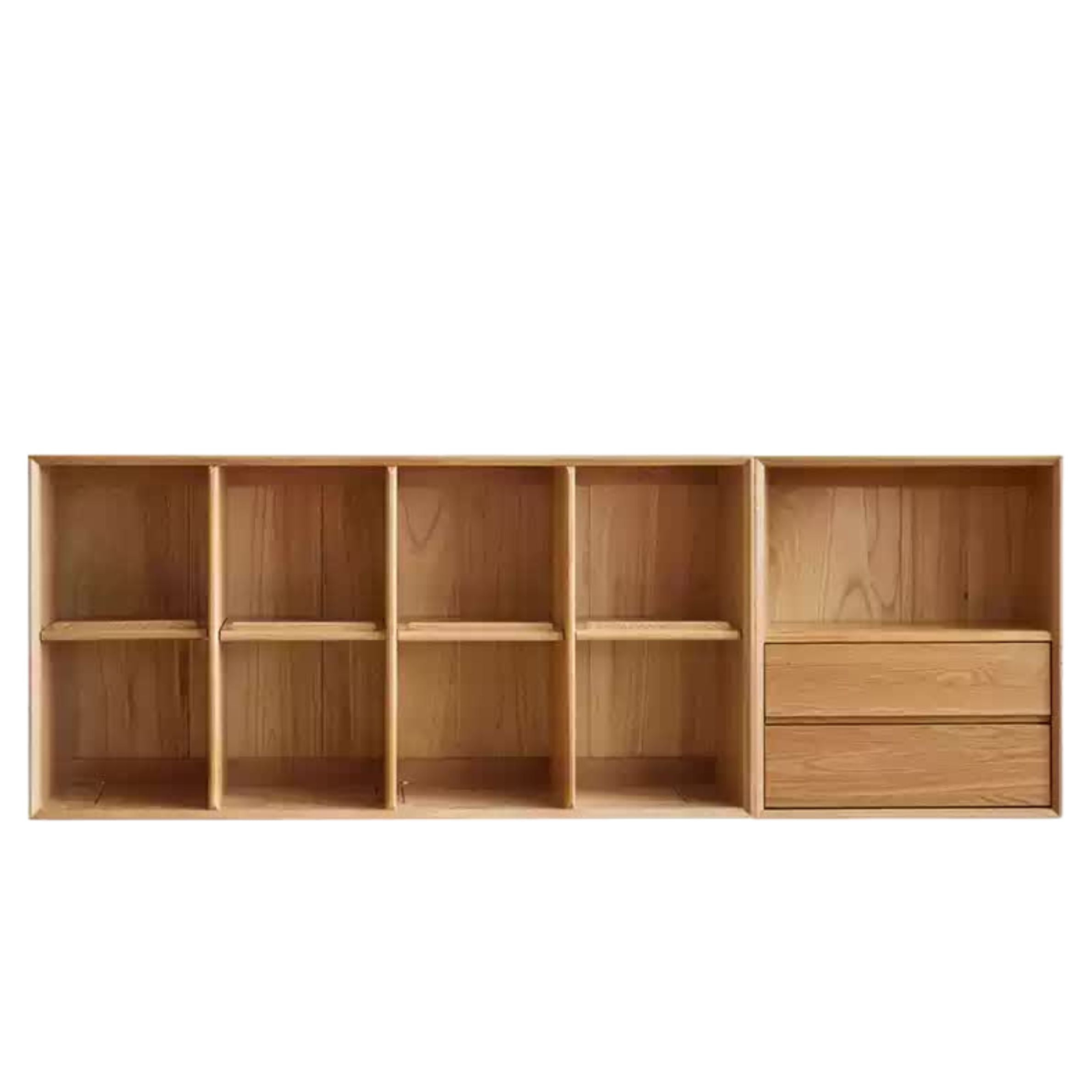 Oak Solid Wood Modern Creative Bookcase