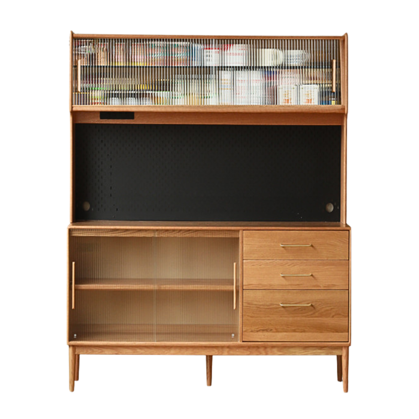 Oak Solid Wood Modern Multifunctional Sideboard