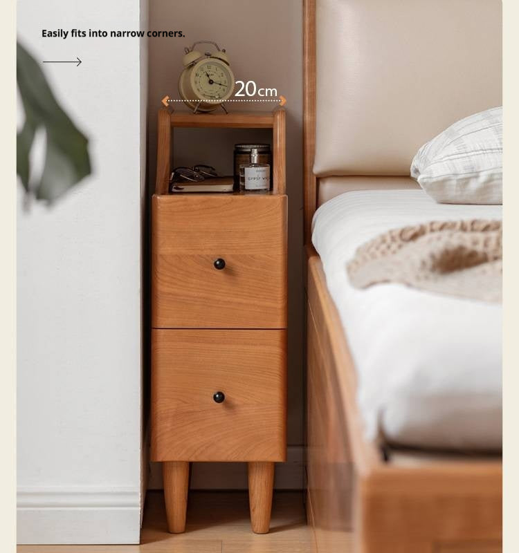 Cherry Solid Wood Modern Nightstand