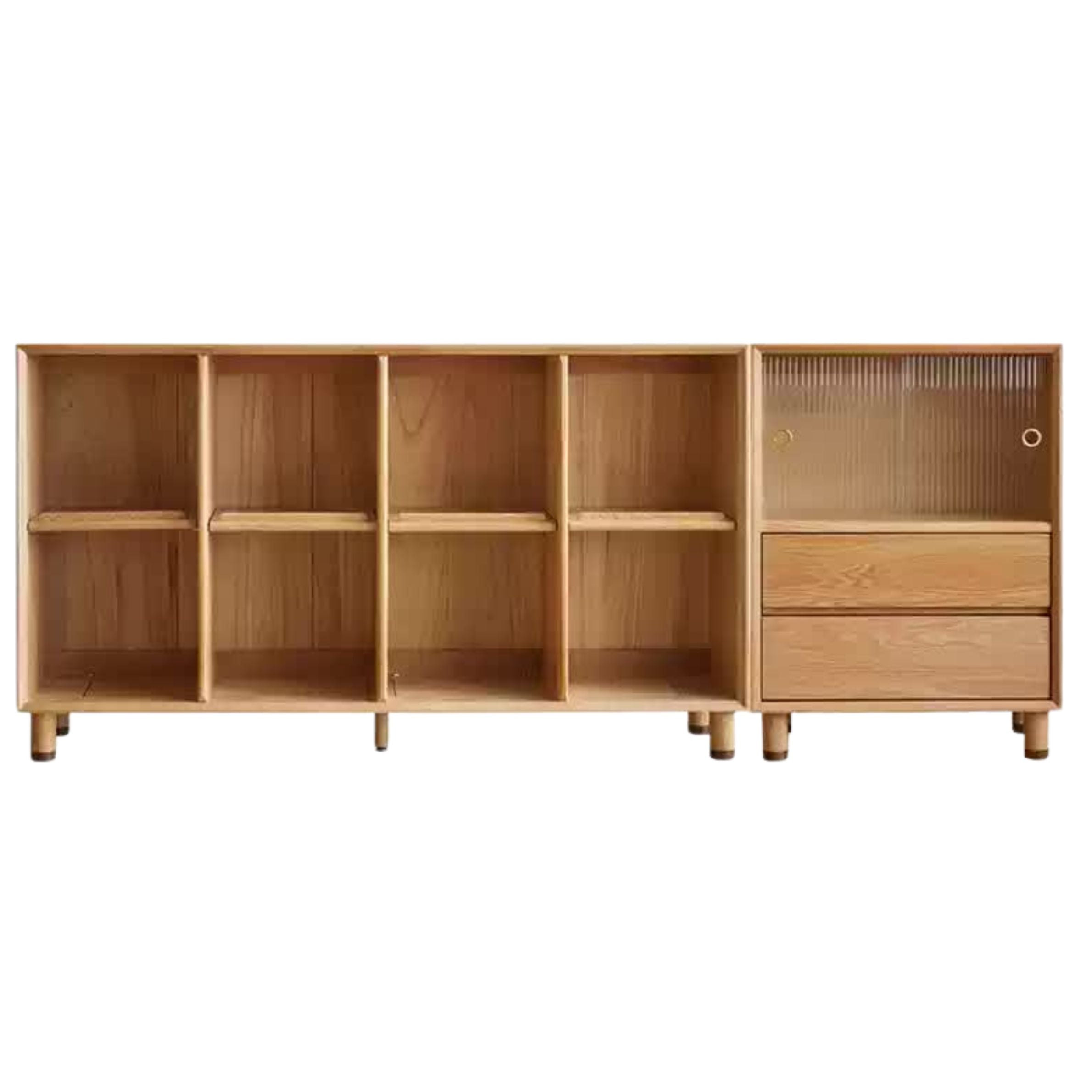 Oak Solid Wood Modern Creative Bookcase