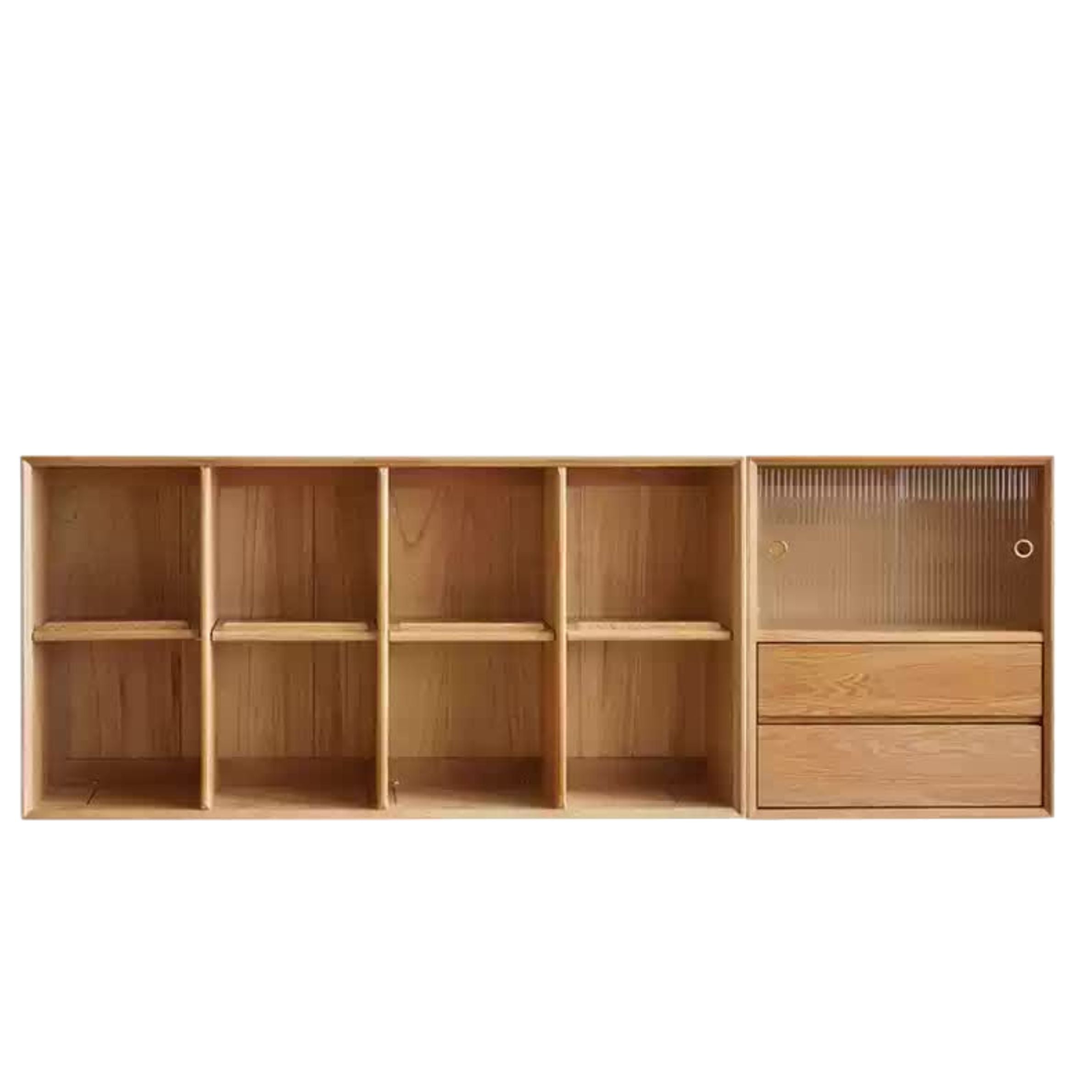 Oak Solid Wood Modern Creative Bookcase