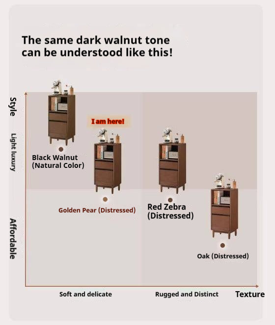 Solid Longan Hardwood Side Cabinet with Storage Space