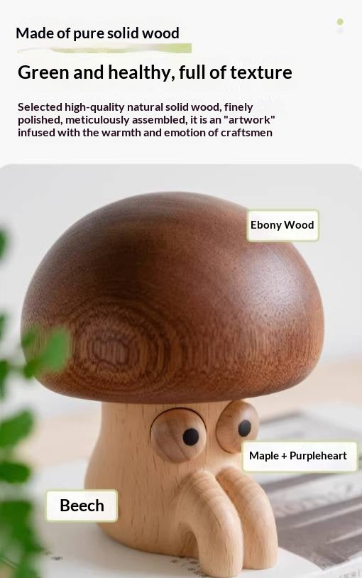 Beech Solid Wood Magic Mushroom Music Box