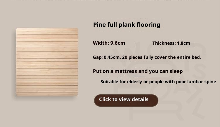 Poplar Solid Wood Genuine Leather Soft Backrest Bed Retro Vintage