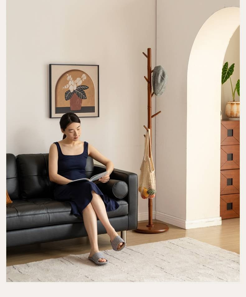 Solid Rubberwood Vintage Style Standing Clothes Hanger