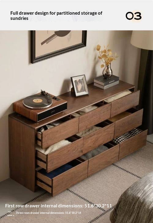 Black Walnut, South American Walnut Solid Wood chest of drawers