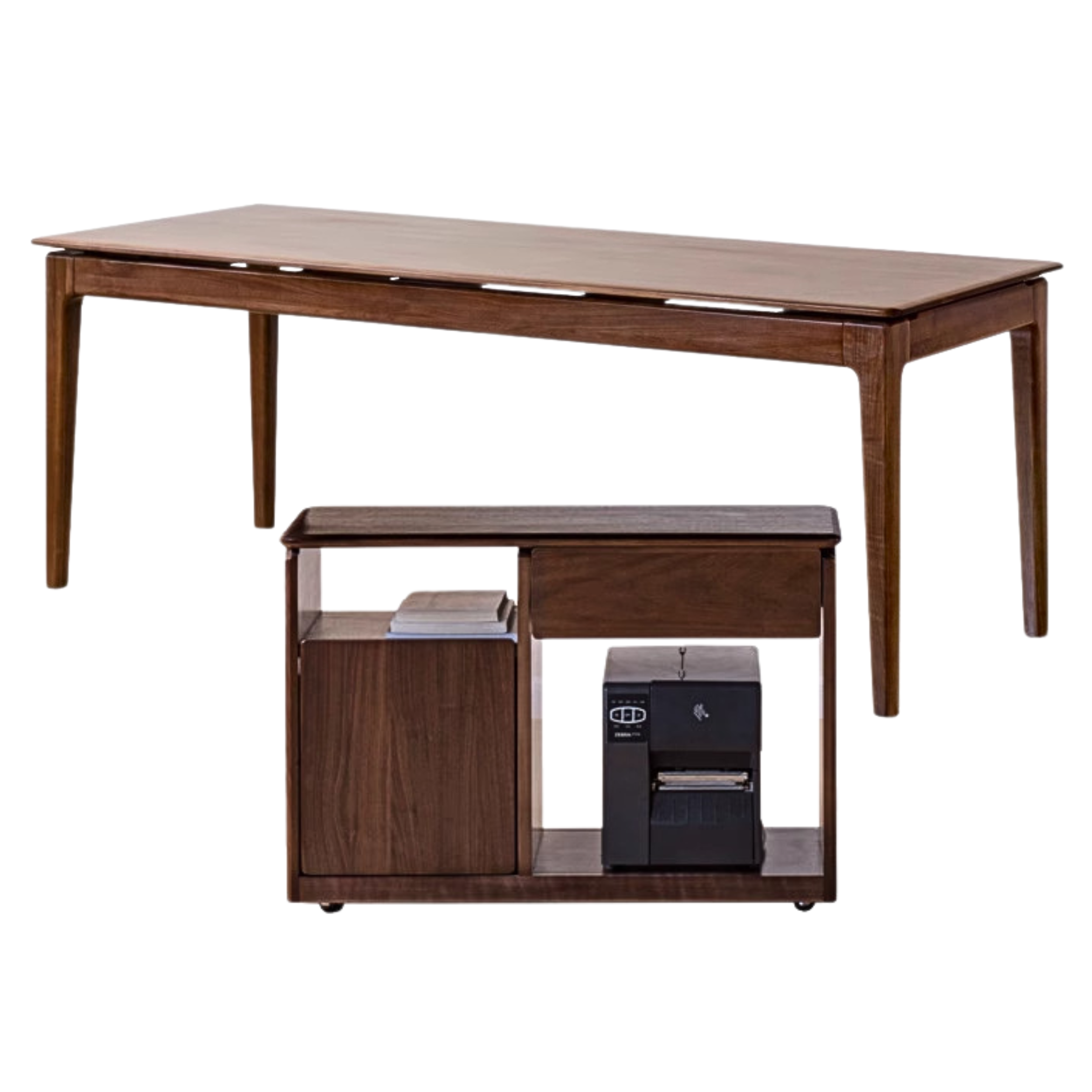 Black Walnut, Ash, Oak, Sandalwood Solid Wood Office Desk, Long Table