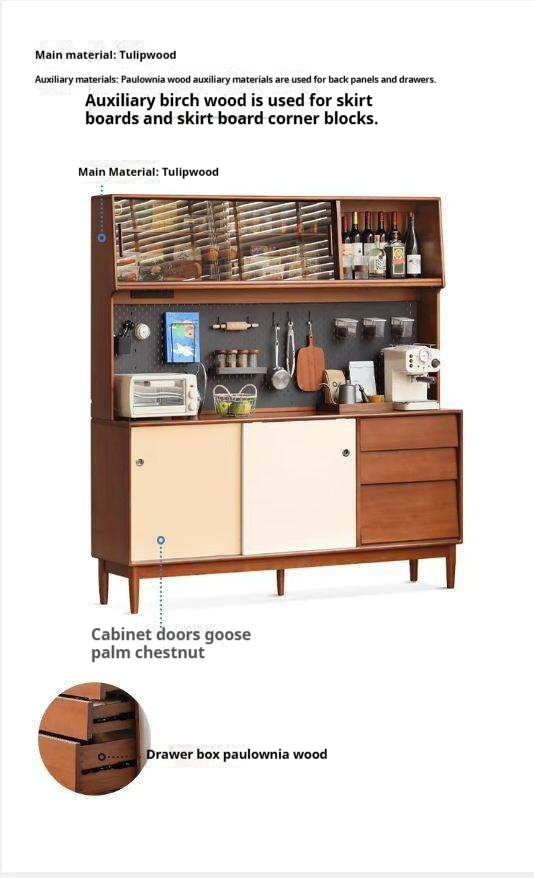 Tulipwood Solid Wood Vintage Style Retro Sideboard
