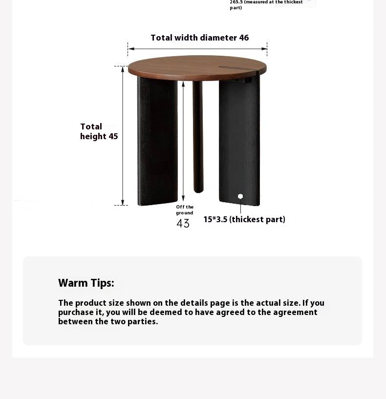 Black Walnut Solid Wood Italian Light Luxury Coffee Table