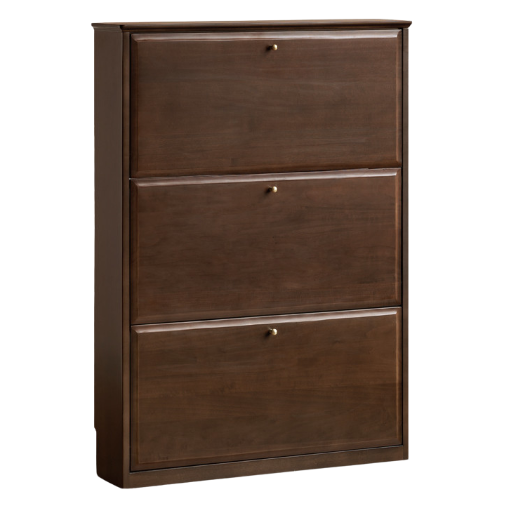 Poplar, Solid Rubber Wood Retro Narrow Shoe Cabinet