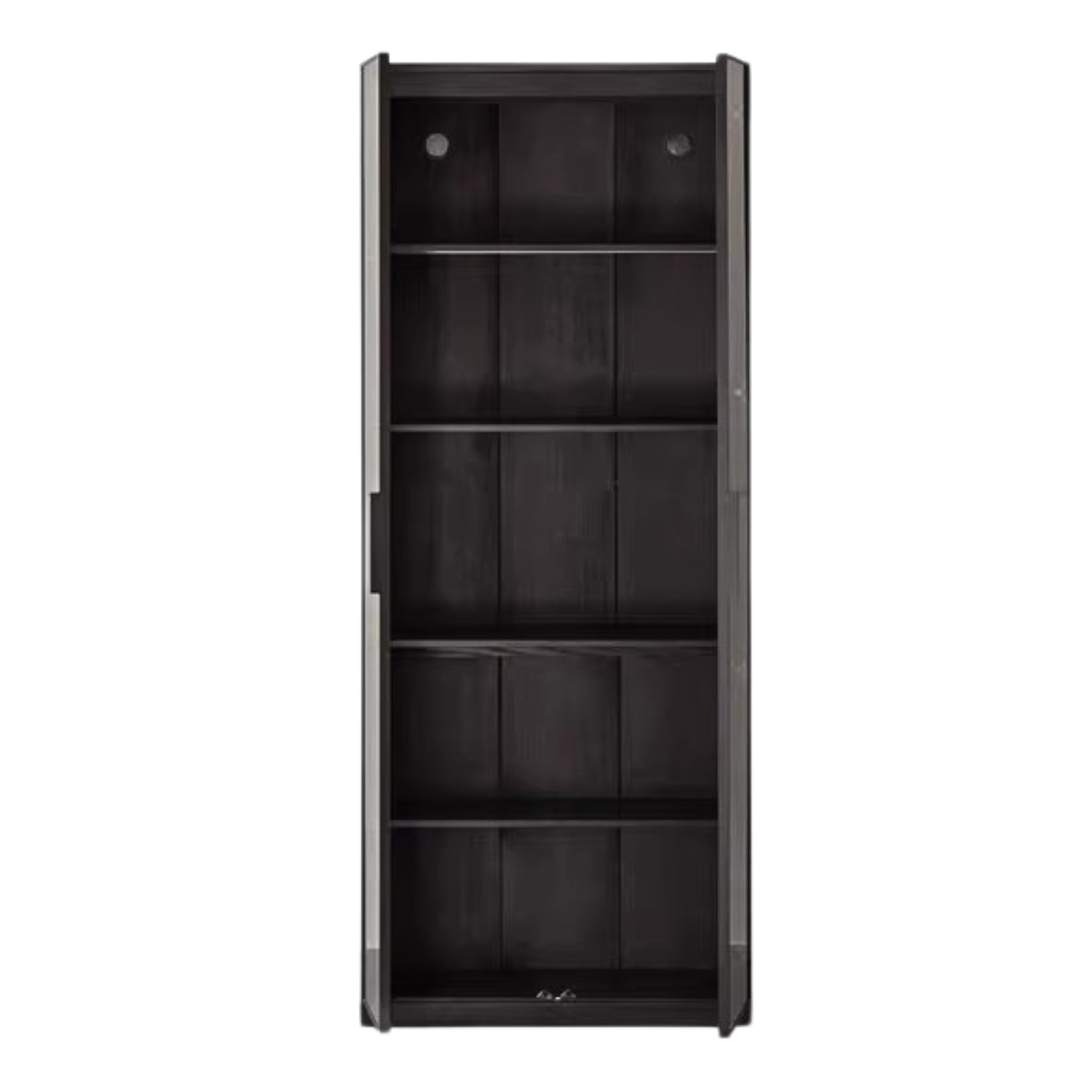 Oak Solid Wood Glass Door Display Wine Cabinet