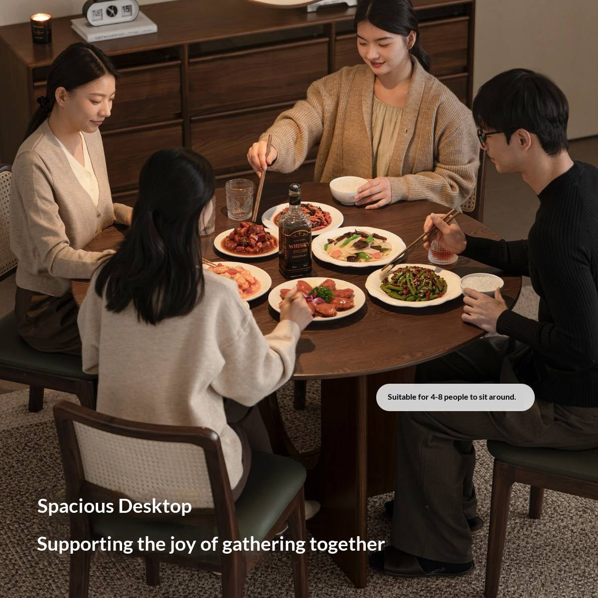 Ash Solid Wood Round Dining Table