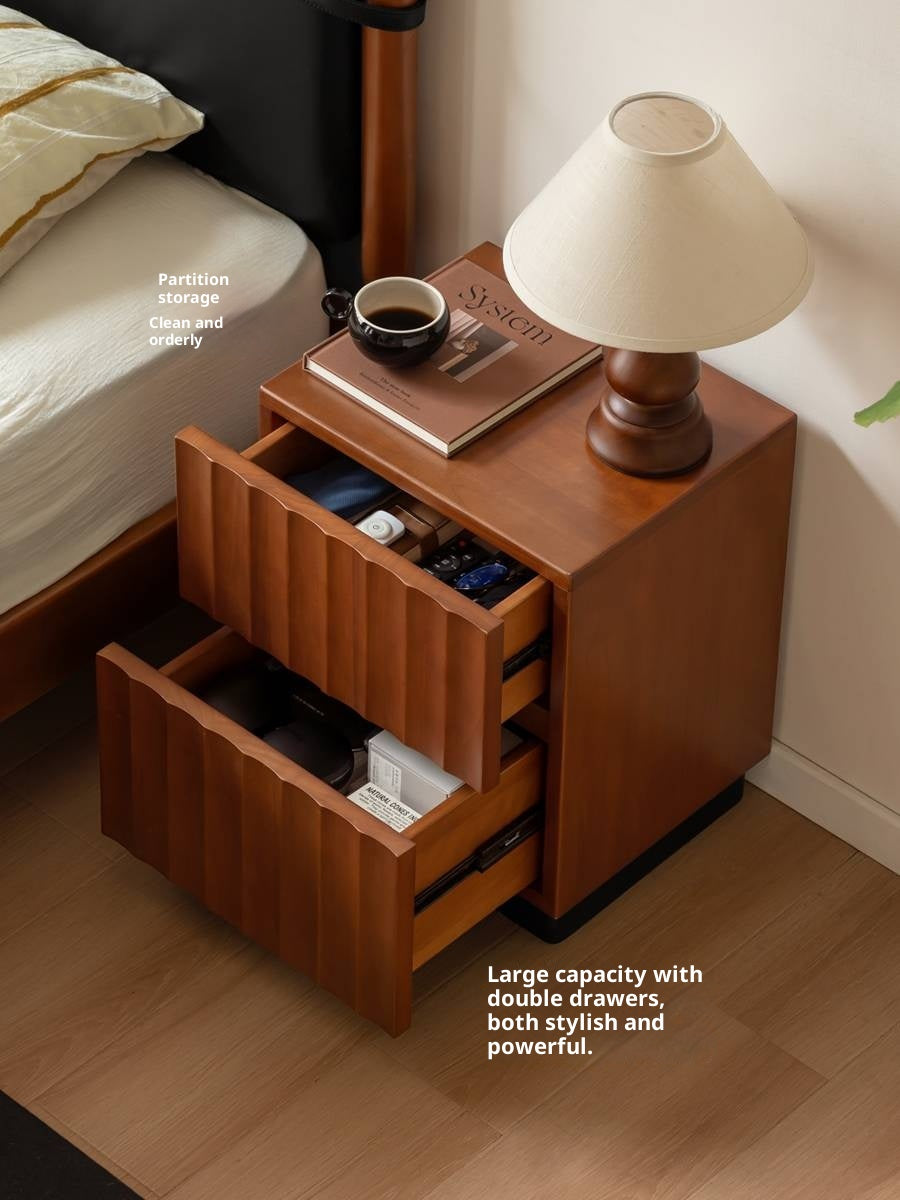 Poplar, Black Walnut Solid Wood Antique Style Nightstand